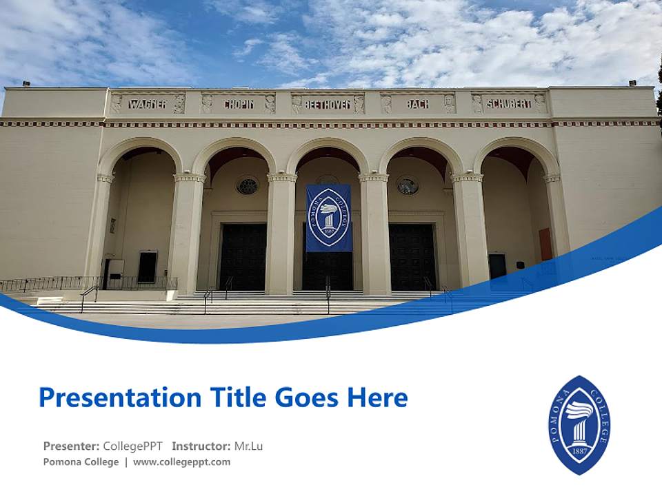 Pomona College Course/Courseware Creation PPT Template4:3 ratio PPT effect preview image5