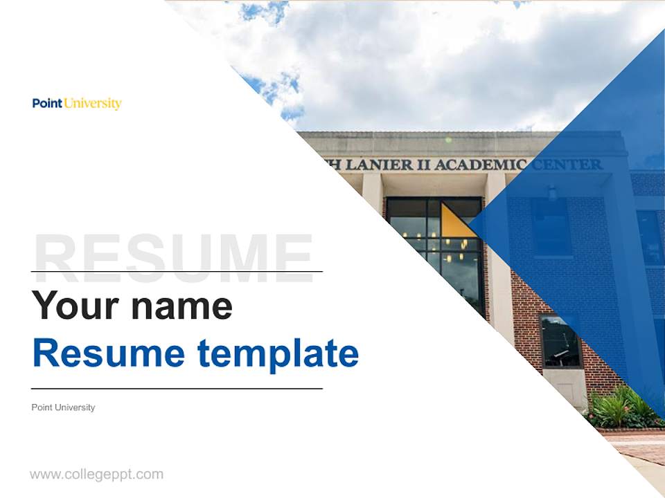 Point University Resume PPT Template4:3 ratio PPT effect preview image5