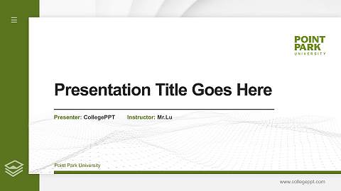 Point Park University Thesis Proposal/Graduation Defense PPT Template