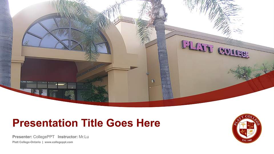 Platt College-Ontario Course/Courseware Creation PPT Template16:9 ratio PPT effect preview image