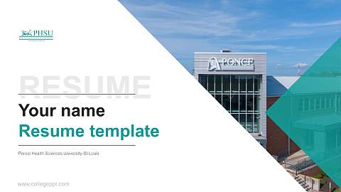 Ponce Health Sciences University-St Louis Resume PPT Template