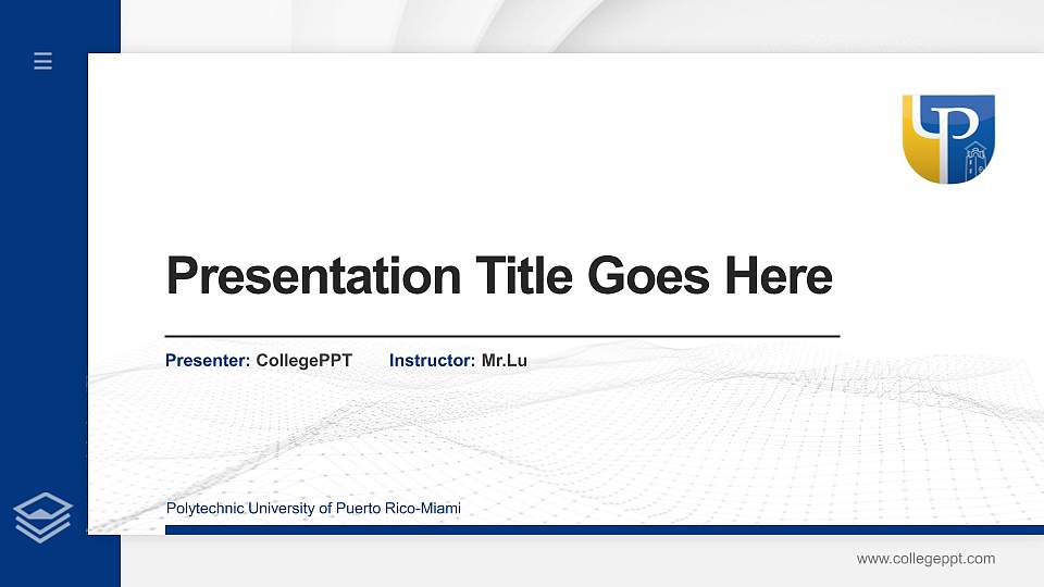 Polytechnic University of Puerto Rico-Miami Thesis Proposal/Graduation Defense PPT Template16:9 ratio PPT effect preview image1