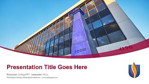 Philadelphia College of Osteopathic Medicine Course/Courseware Creation PPT Template