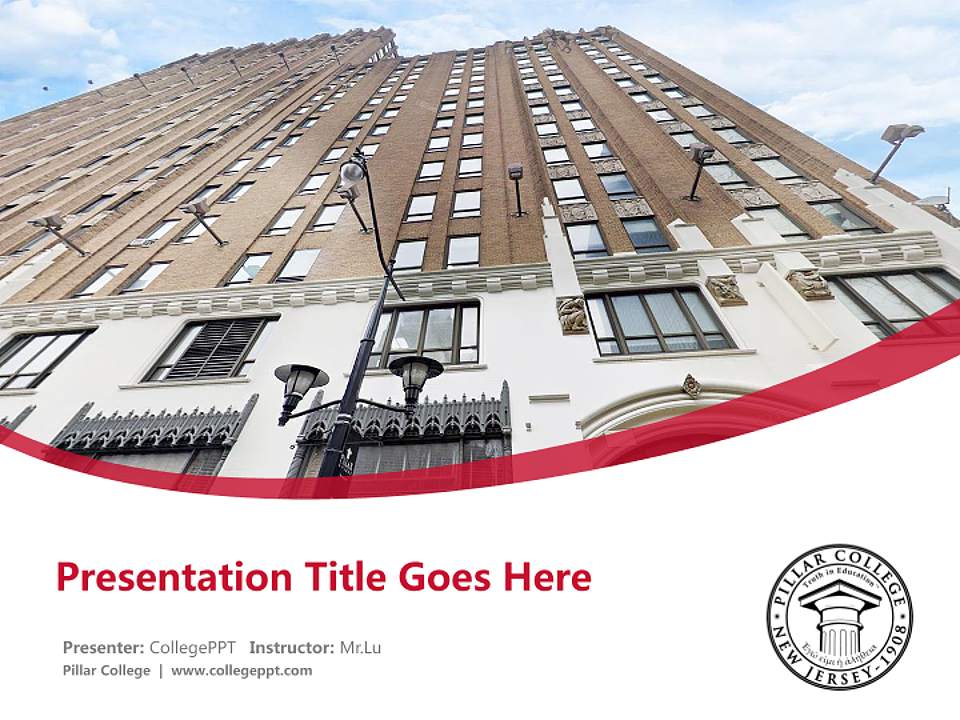 Pillar College Course/Courseware Creation PPT Template4:3 ratio PPT effect preview image5