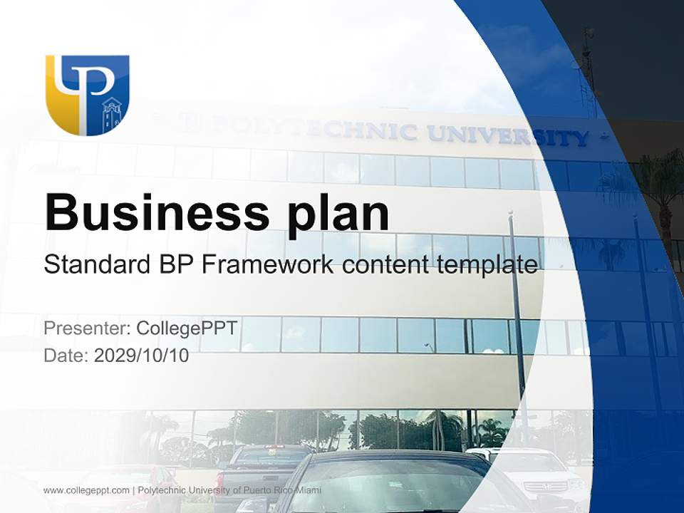 Polytechnic University of Puerto Rico-Miami Competition/Entrepreneurship Contest PPT Template4:3 ratio PPT effect preview image9