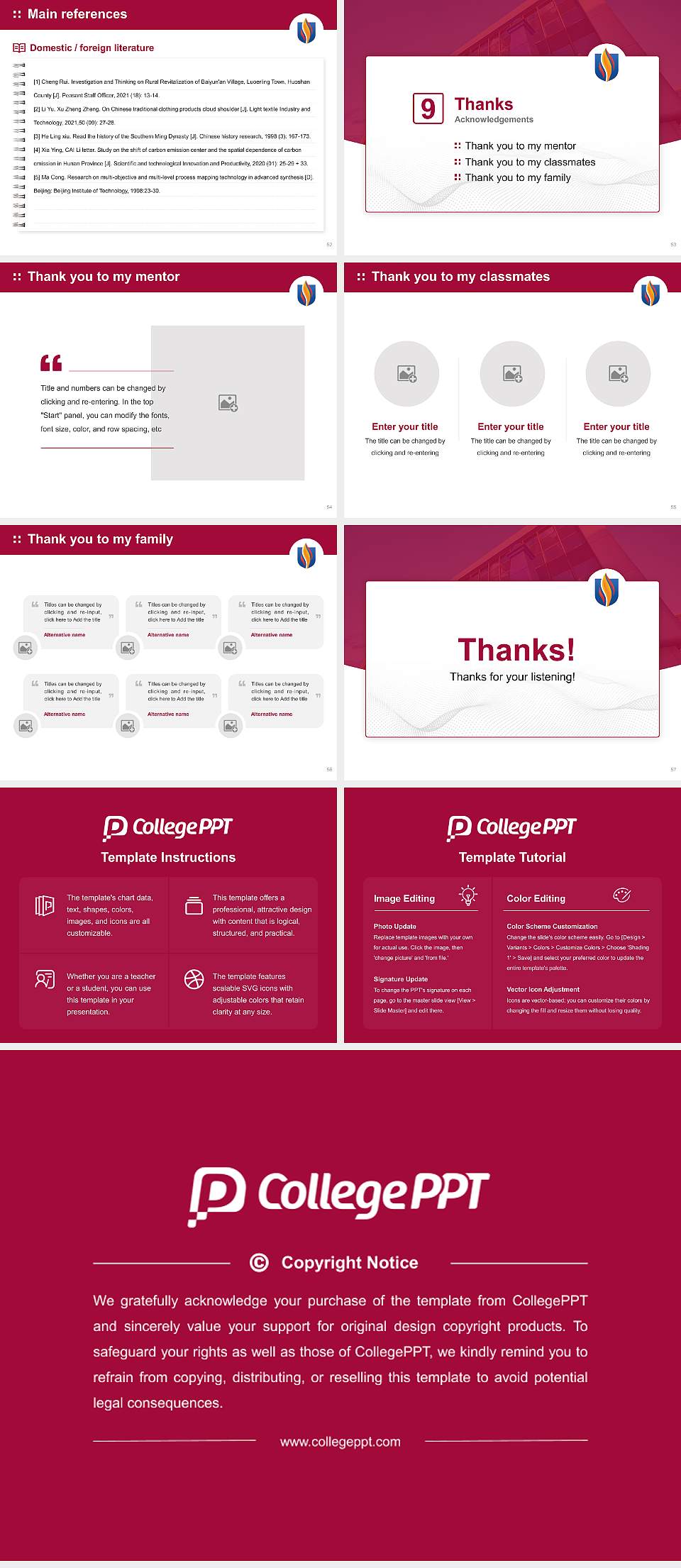 Philadelphia College of Osteopathic Medicine Graduation Thesis Defense PPT Template4:3 ratio PPT effect preview image7