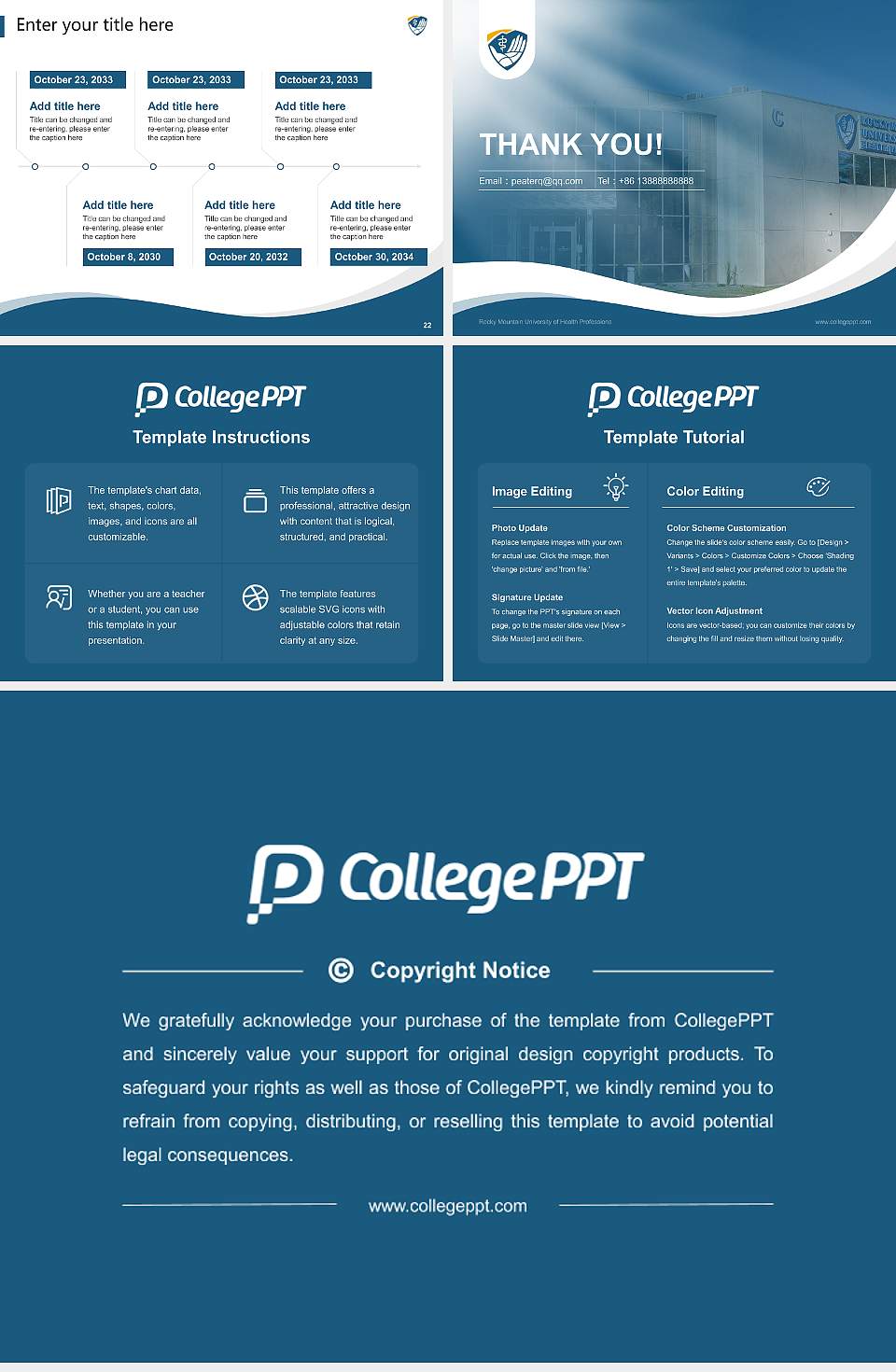 Rocky Mountain University of Health Professions Lecture Sharing and Networking Event PPT Template4:3 ratio PPT effect preview image4