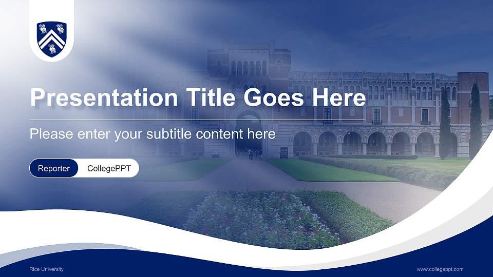Rice University Lecture Sharing and Networking Event PPT Template16:9 ratio PPT effect preview image