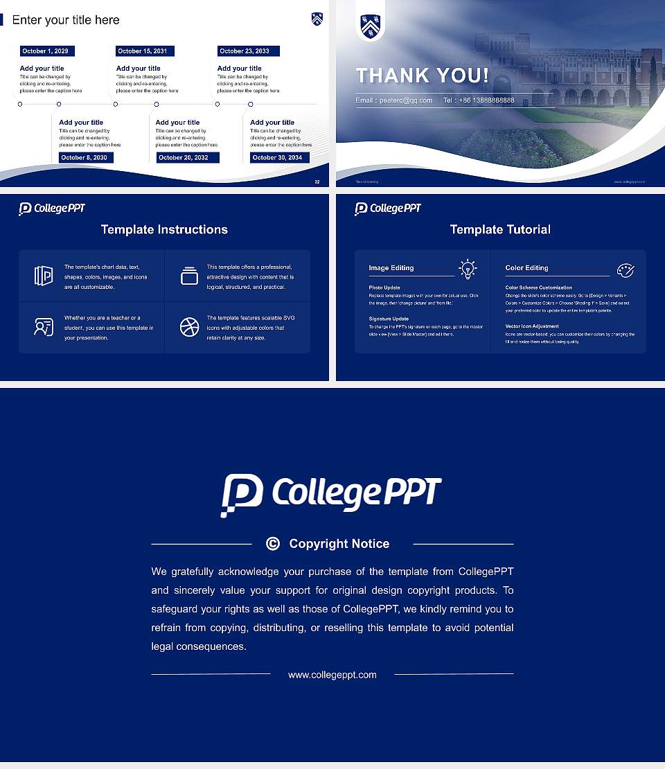 Rice University Lecture Sharing and Networking Event PPT Template16:9 ratio PPT effect preview image4