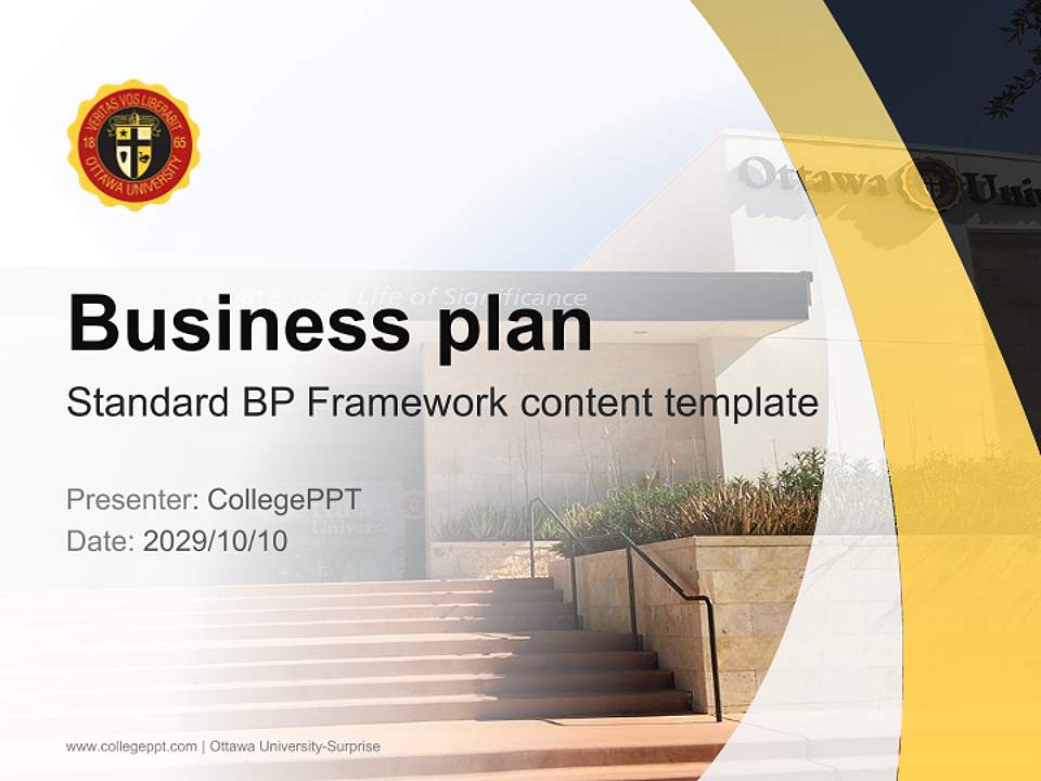 Ottawa University-Surprise Competition/Entrepreneurship Contest PPT Template4:3 ratio PPT effect preview image9