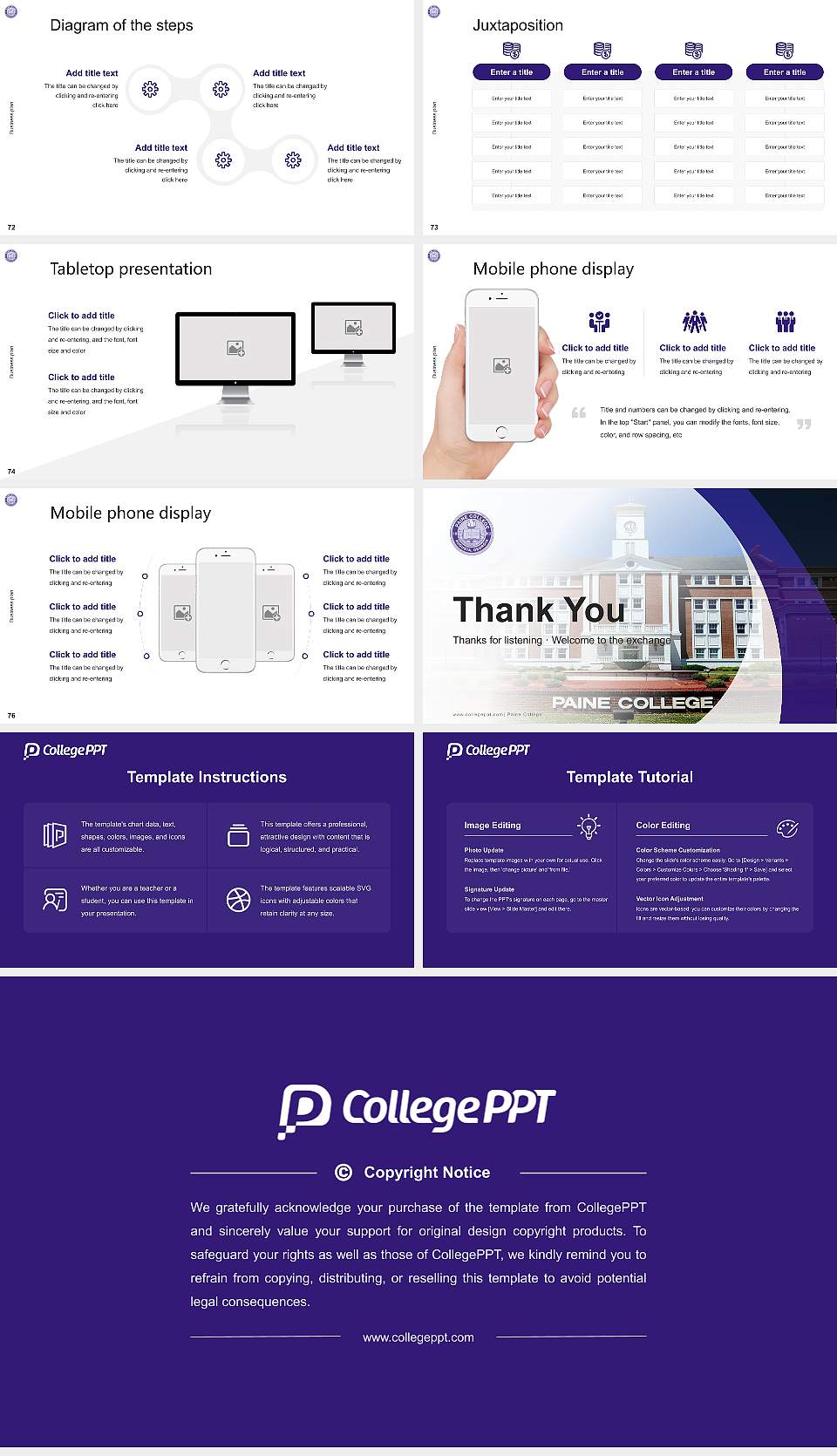 Paine College Competition/Entrepreneurship Contest PPT Template16:9 ratio PPT effect preview image9