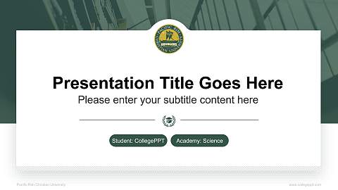 Pacific Rim Christian University National Scholarship Defense PPT Template