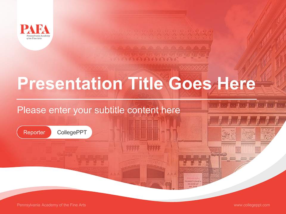 Pennsylvania Academy of the Fine Arts Lecture Sharing and Networking Event PPT Template4:3 ratio PPT effect preview image4