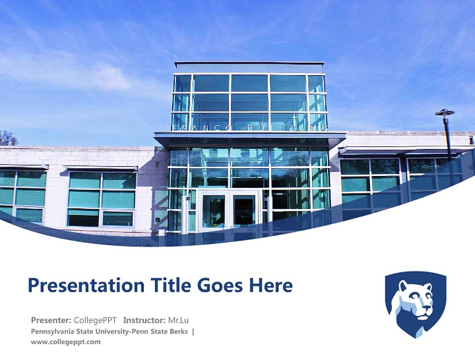 Pennsylvania State University-Penn State Berks Course/Courseware Creation PPT Template4:3 ratio PPT effect preview image5