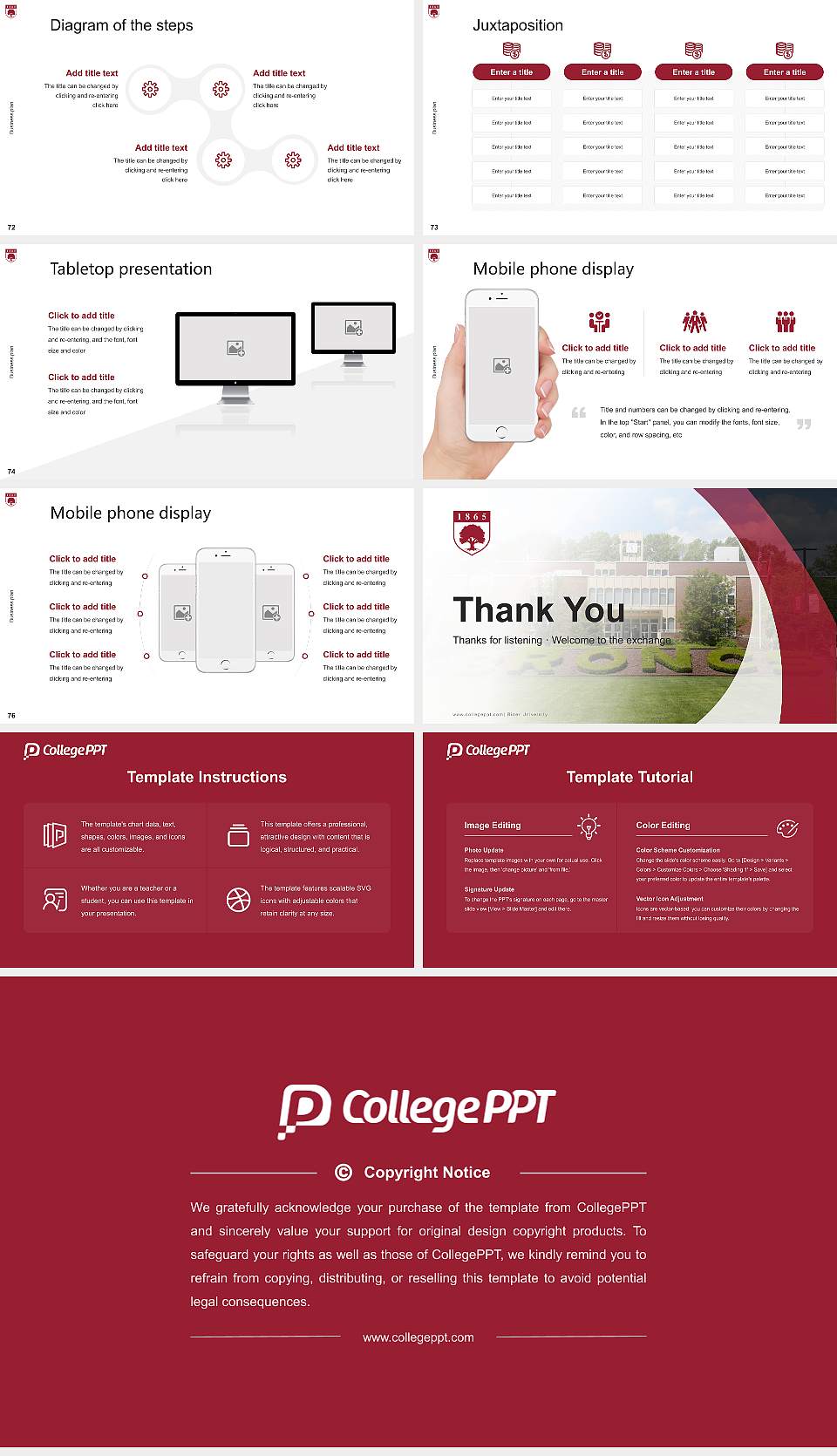 Rider University Competition/Entrepreneurship Contest PPT Template16:9 ratio PPT effect preview image9