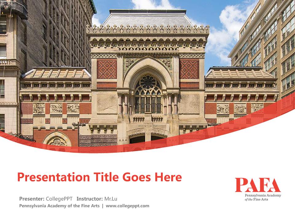Pennsylvania Academy of the Fine Arts Course/Courseware Creation PPT Template4:3 ratio PPT effect preview image5