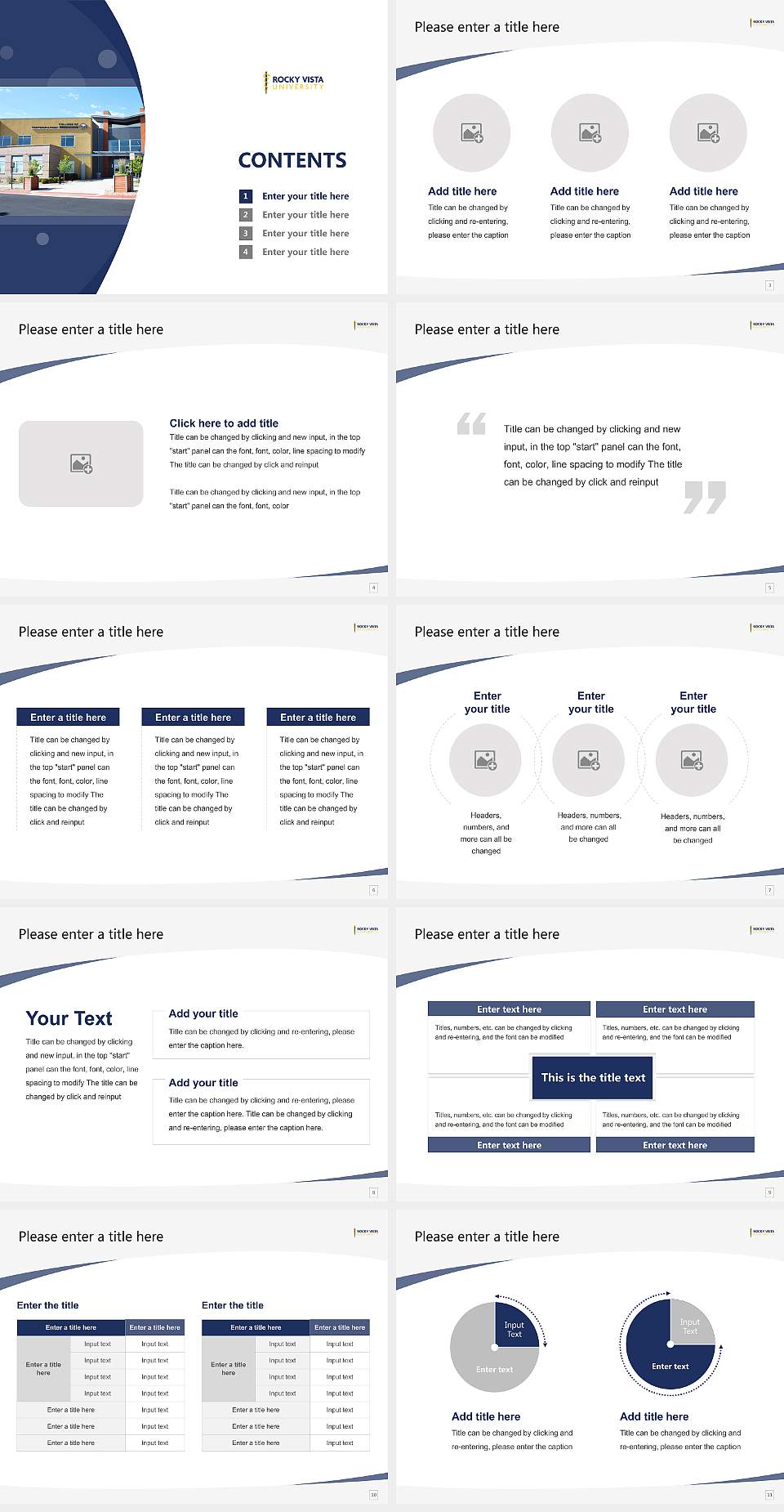 Rocky Vista University Course/Courseware Creation PPT Template4:3 ratio PPT effect preview image2