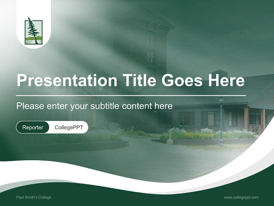 Paul Smith’s College Lecture Sharing and Networking Event PPT Template4:3 ratio PPT effect preview image4