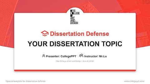 Otis College of Art and Design Graduation Thesis Defense PPT Template