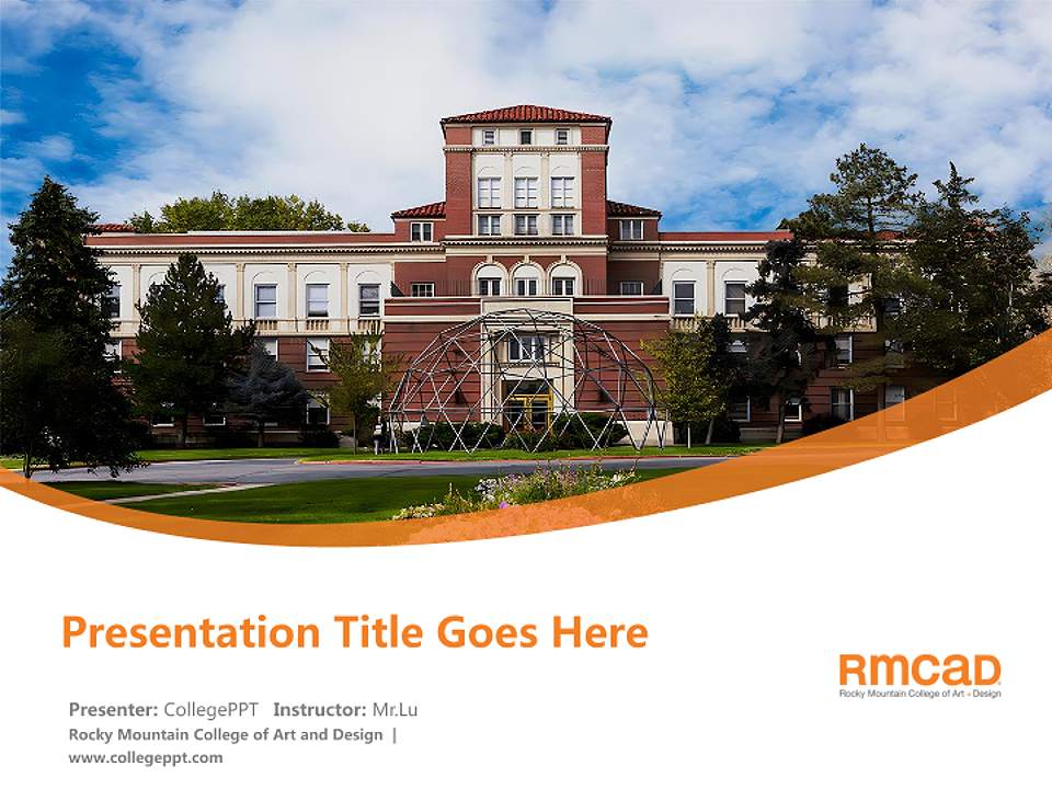 Rocky Mountain College of Art and Design Course/Courseware Creation PPT Template4:3 ratio PPT effect preview image5