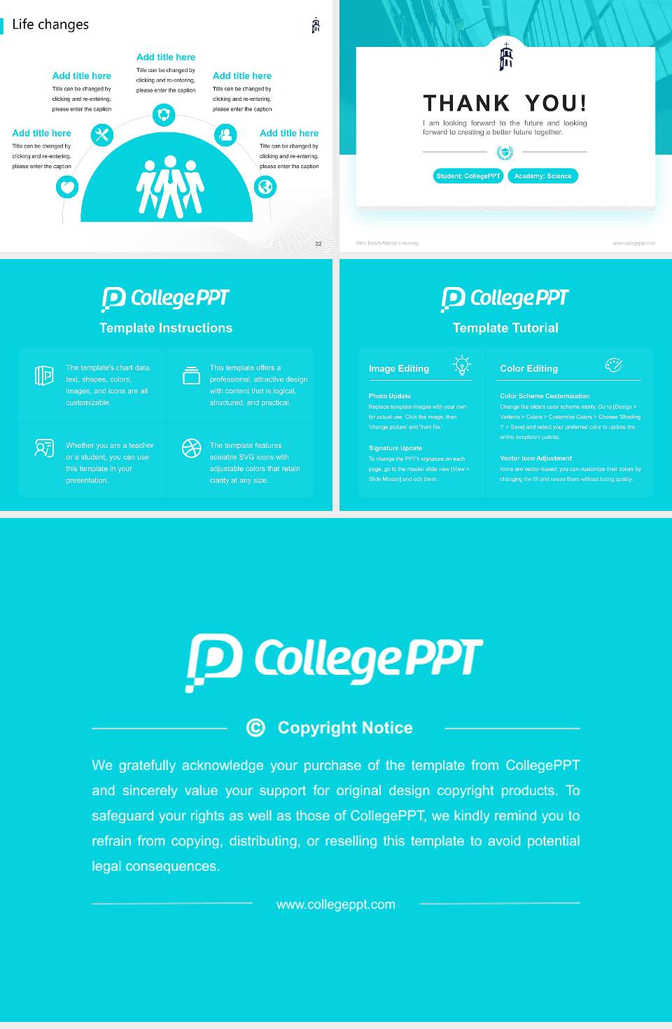 Palm Beach Atlantic University National Scholarship Defense PPT Template4:3 ratio PPT effect preview image4