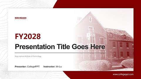 Rose-Hulman Institute of Technology Academic Presentation/Research Findings Report PPT Template