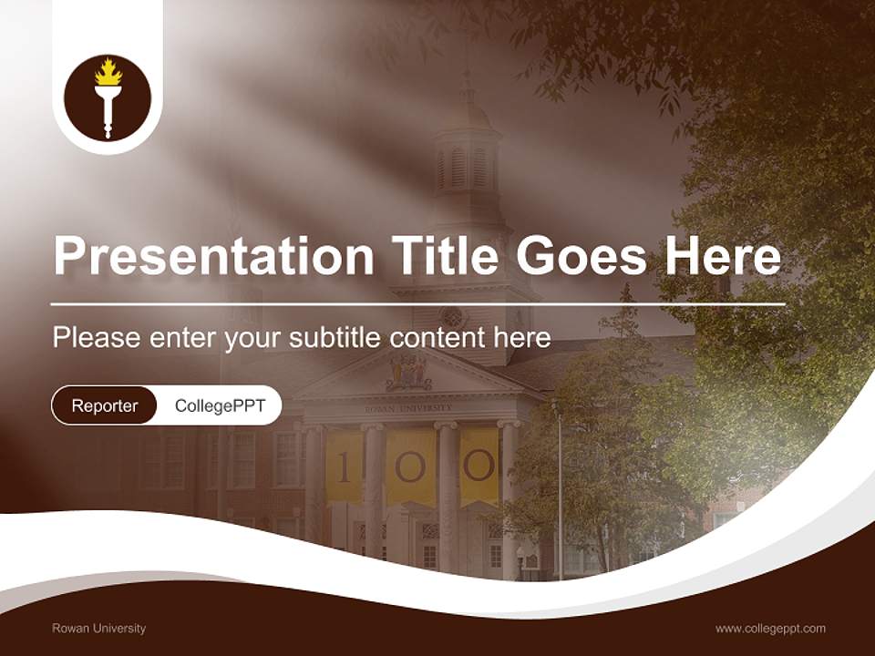 Rowan University Lecture Sharing and Networking Event PPT Template4:3 ratio PPT effect preview image4