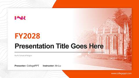 Pacific School of Religion Academic Presentation/Research Findings Report PPT Template
