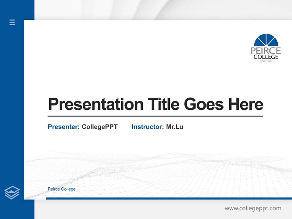 Peirce College Thesis Proposal/Graduation Defense PPT Template4:3 ratio PPT effect preview image5