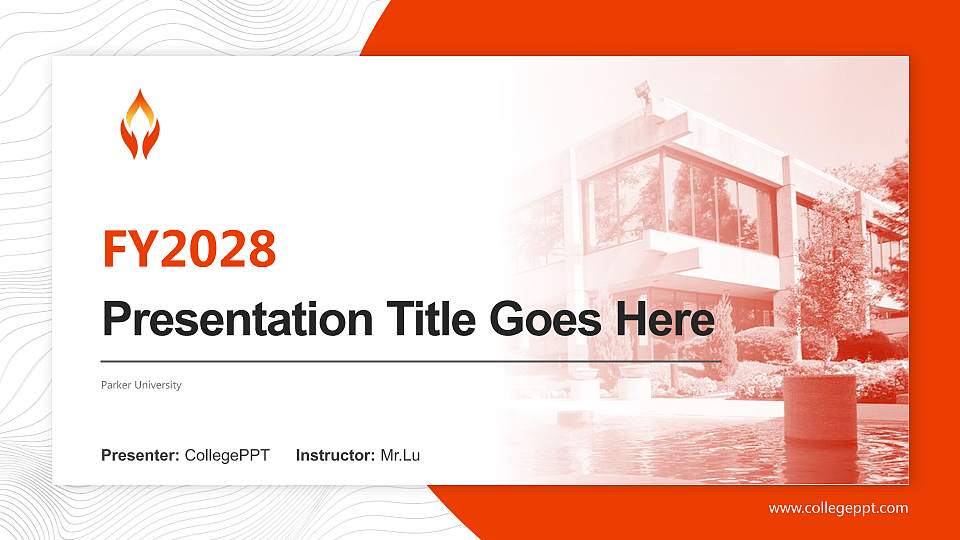 Parker University Academic Presentation/Research Findings Report PPT Template16:9 ratio PPT effect preview image