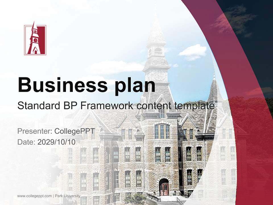 Park University Competition/Entrepreneurship Contest PPT Template4:3 ratio PPT effect preview image9