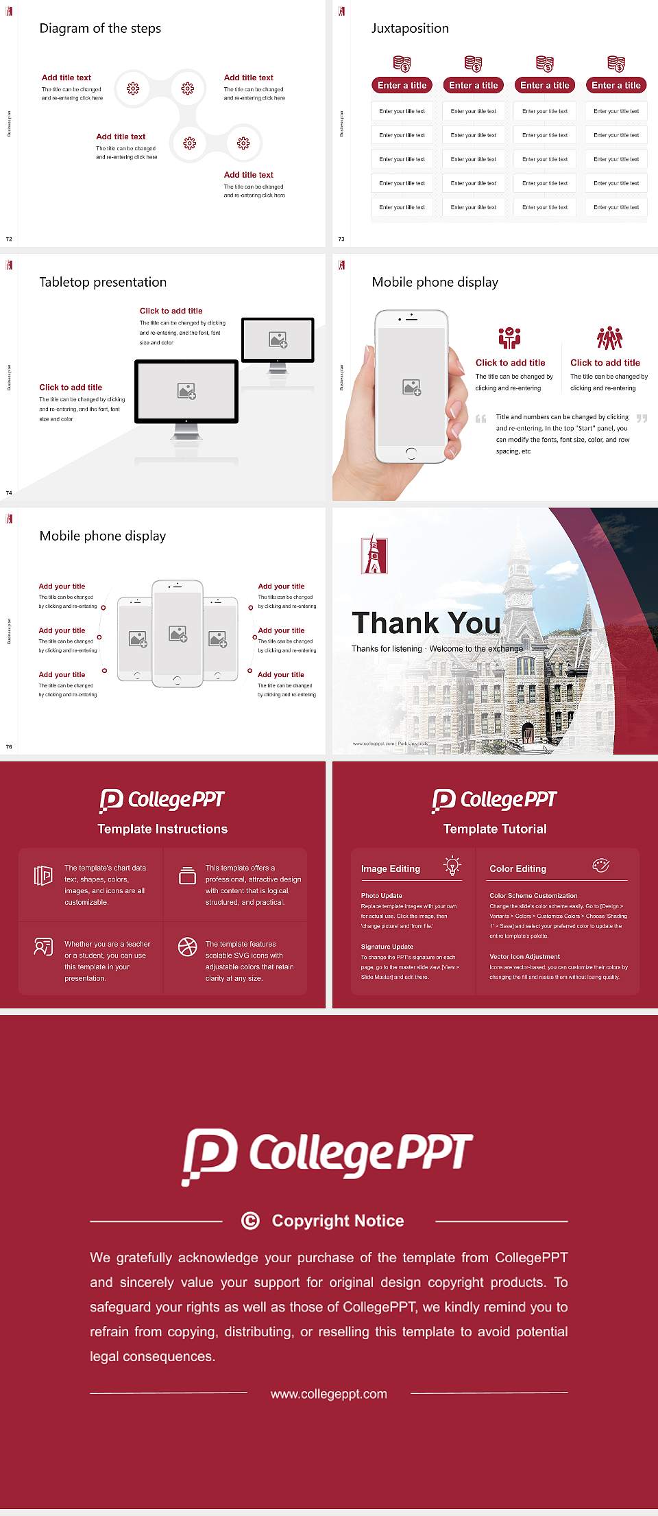 Park University Competition/Entrepreneurship Contest PPT Template4:3 ratio PPT effect preview image9