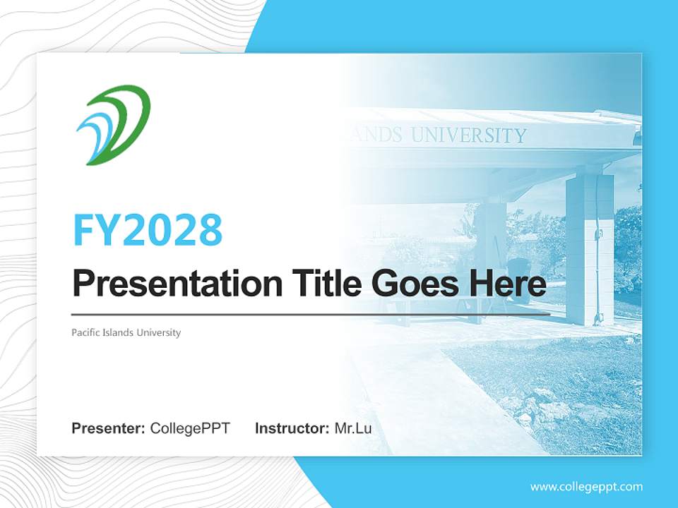 Pacific Islands University Academic Presentation/Research Findings Report PPT Template4:3 ratio PPT effect preview image5