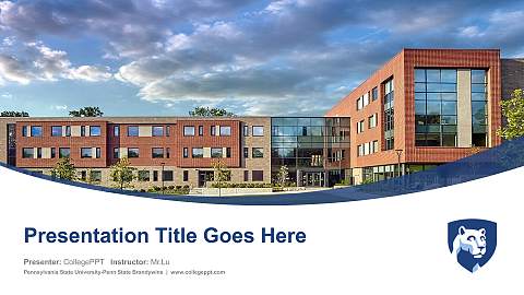Pennsylvania State University-Penn State Brandywine Course/Courseware Creation PPT Template