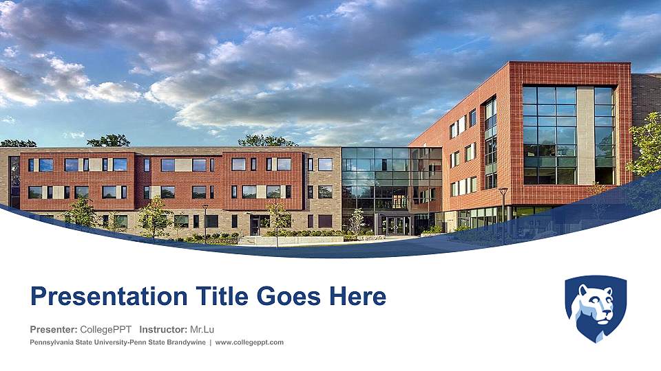 Pennsylvania State University-Penn State Brandywine Course/Courseware Creation PPT Template16:9 ratio PPT effect preview image