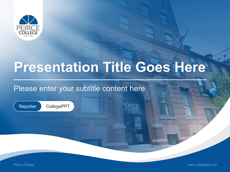 Peirce College Lecture Sharing and Networking Event PPT Template4:3 ratio PPT effect preview image4