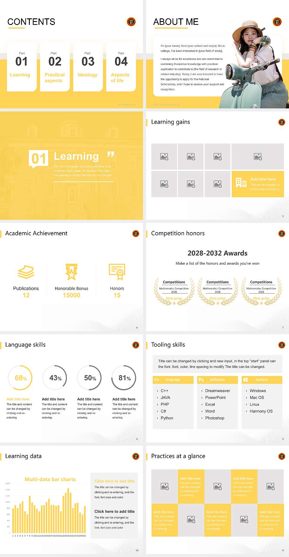 Ottawa University-Kansas City National Scholarship Defense PPT Template4:3 ratio PPT effect preview image2