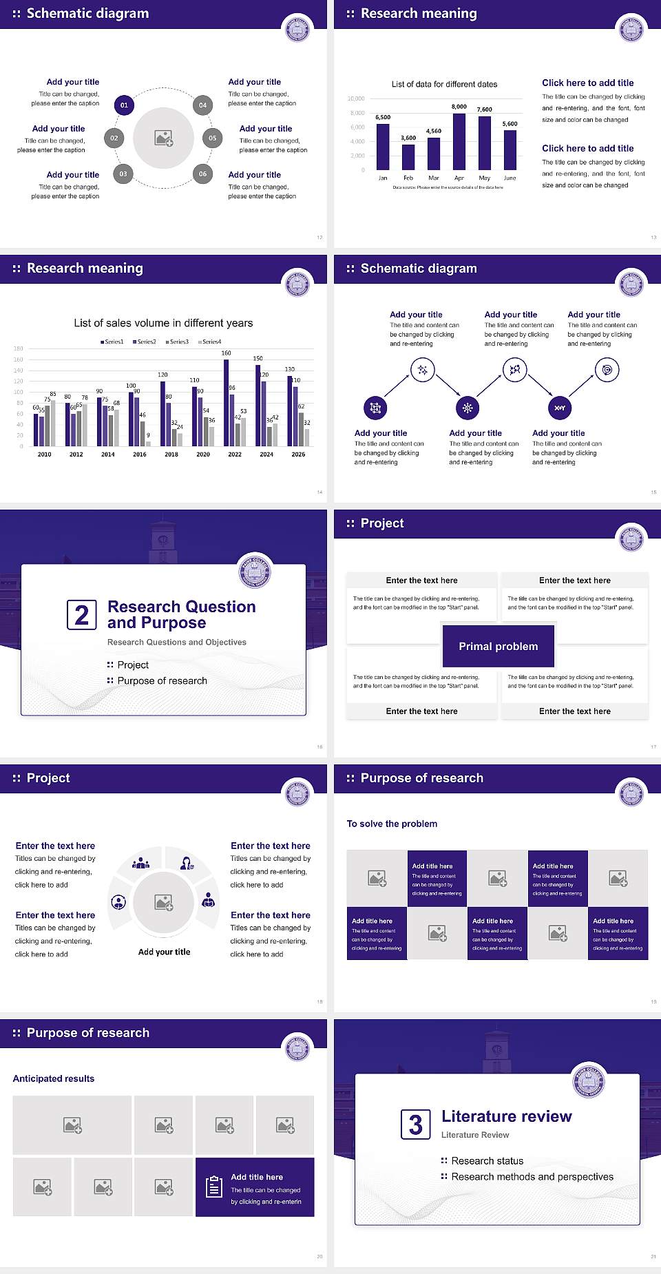 Paine College Graduation Thesis Defense PPT Template4:3 ratio PPT effect preview image3