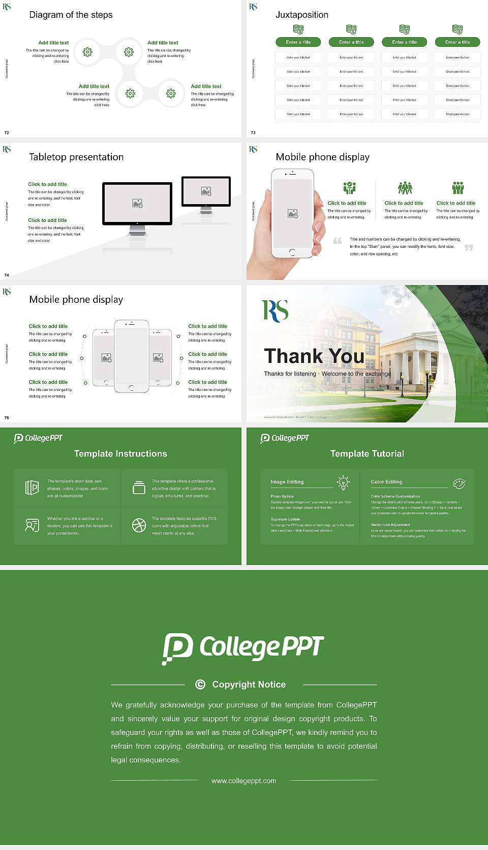 Russell Sage College Competition/Entrepreneurship Contest PPT Template16:9 ratio PPT effect preview image9
