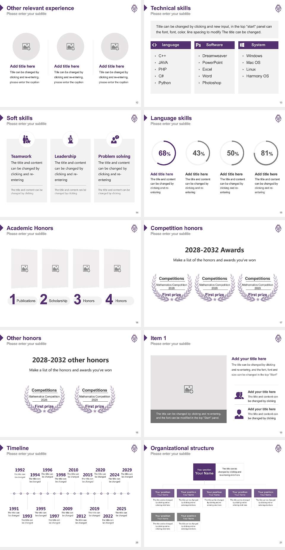 Payne Theological Seminary Resume PPT Template4:3 ratio PPT effect preview image3