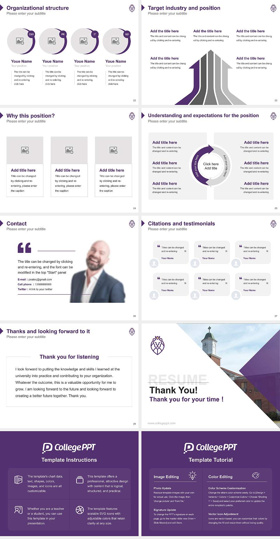 Payne Theological Seminary Resume PPT Template4:3 ratio PPT effect preview image4