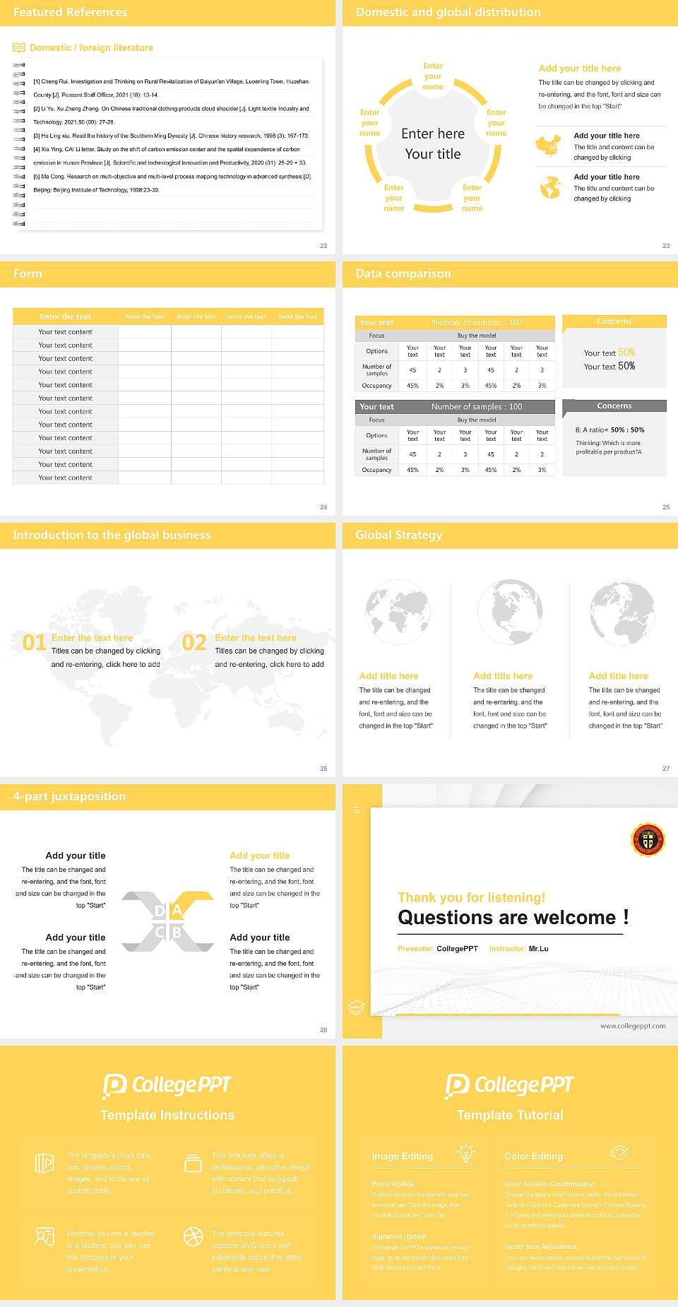 Ottawa University-Surprise Thesis Proposal/Graduation Defense PPT Template4:3 ratio PPT effect preview image4