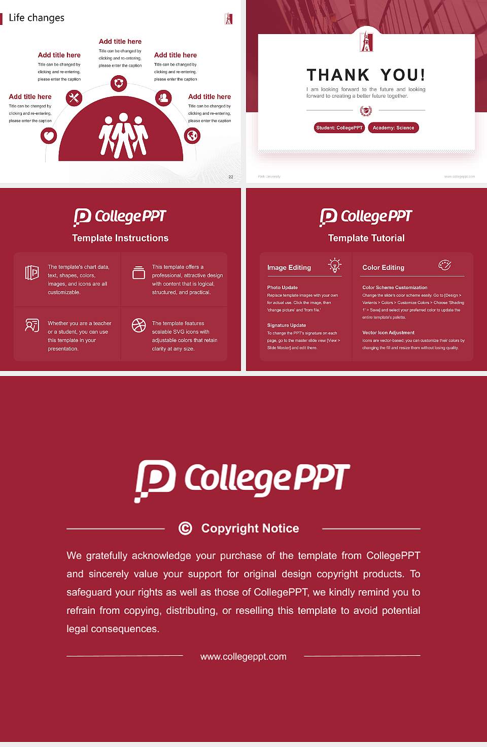 Park University National Scholarship Defense PPT Template4:3 ratio PPT effect preview image4