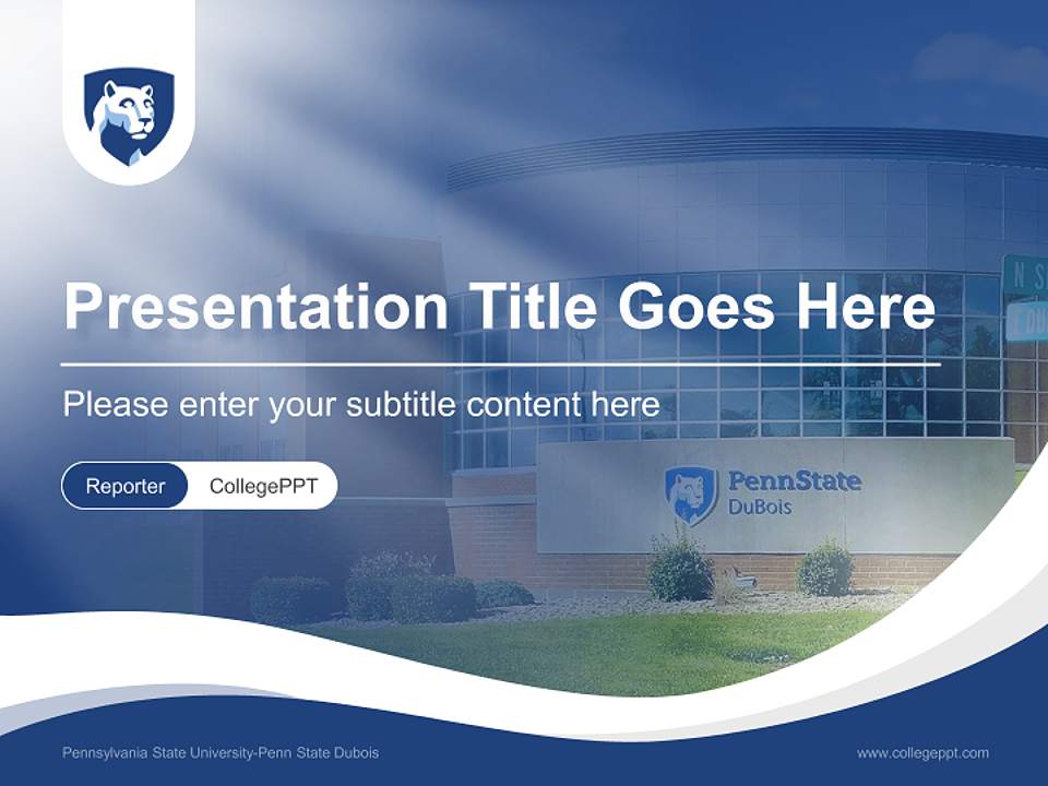 Pennsylvania State University-Penn State Dubois Lecture Sharing and Networking Event PPT Template4:3 ratio PPT effect preview image4
