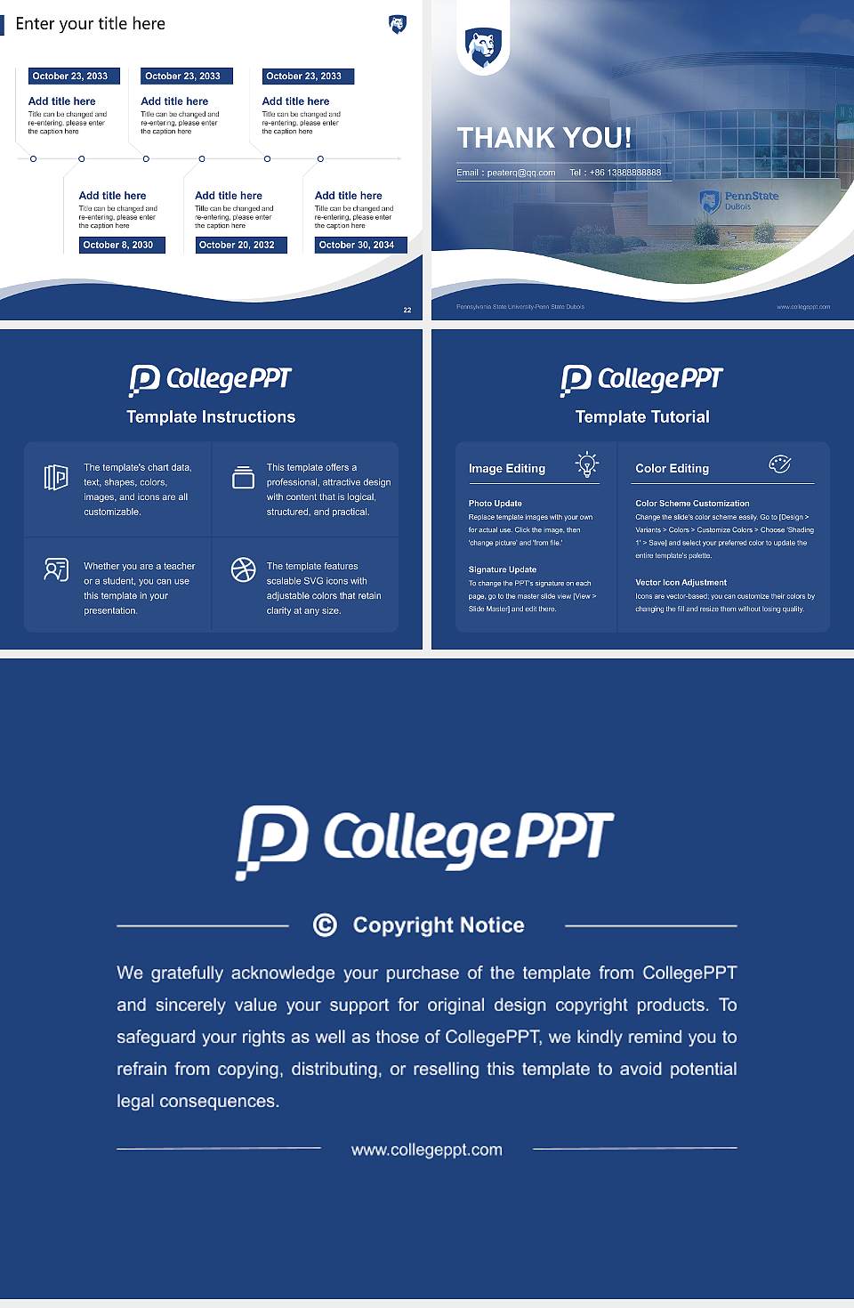 Pennsylvania State University-Penn State Dubois Lecture Sharing and Networking Event PPT Template4:3 ratio PPT effect preview image4