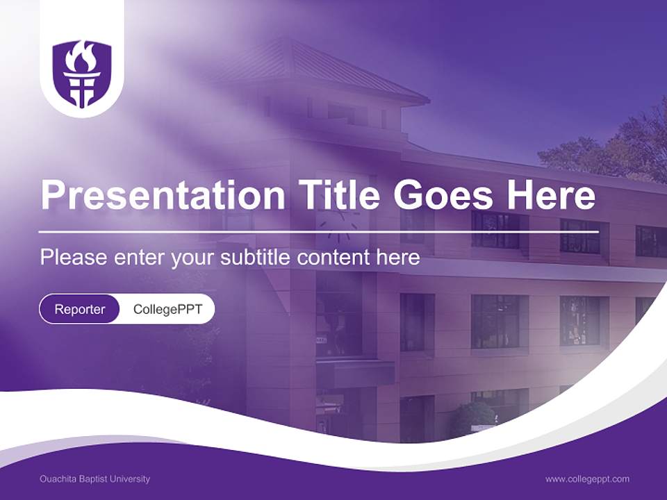 Ouachita Baptist University Lecture Sharing and Networking Event PPT Template4:3 ratio PPT effect preview image4