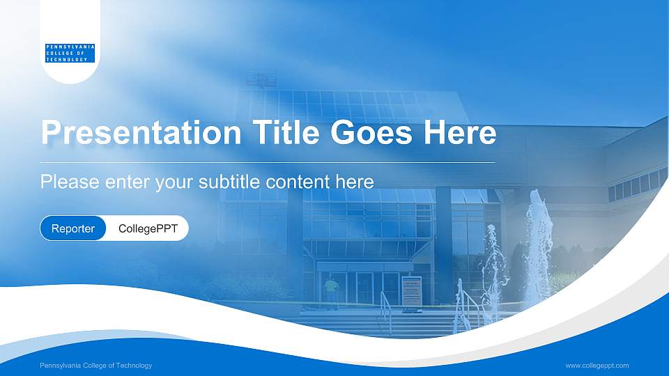 Pennsylvania College of Technology Lecture Sharing and Networking Event PPT Template16:9 ratio PPT effect preview image