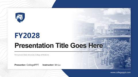 Pennsylvania State University-College of Medicine Academic Presentation/Research Findings Report PPT Template