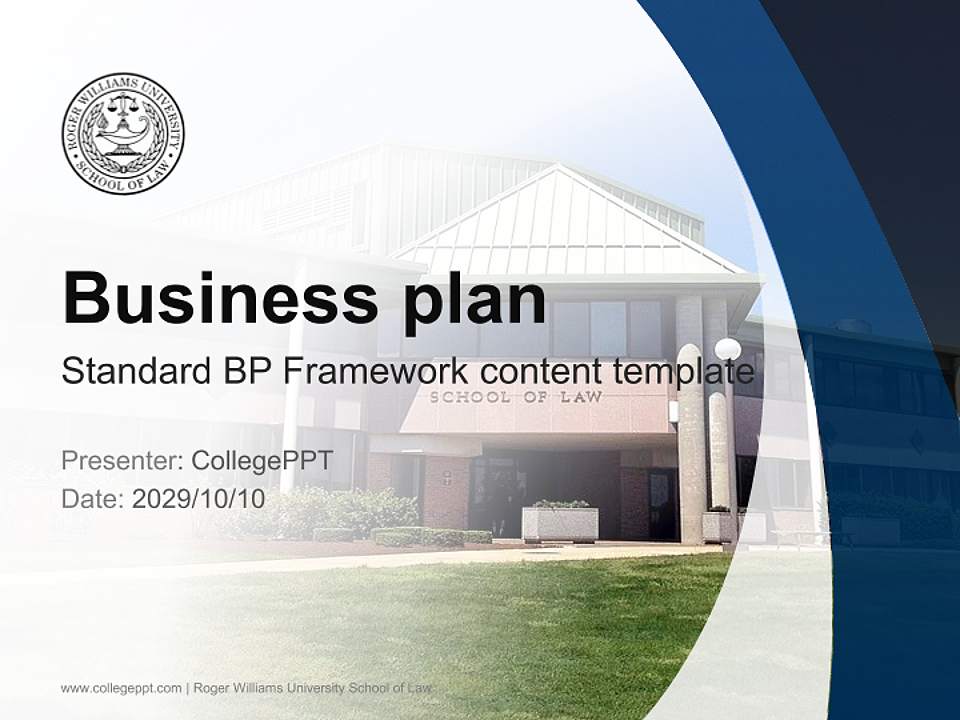 Roger Williams University School of Law Competition/Entrepreneurship Contest PPT Template4:3 ratio PPT effect preview image9