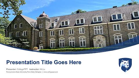 Pennsylvania State University-Penn State Abington Course/Courseware Creation PPT Template